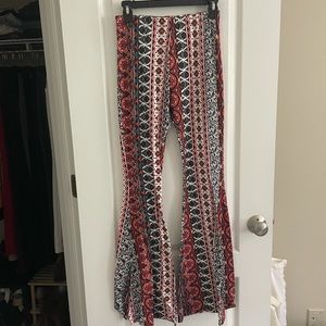 Boho Comfy Stretchy Bell Bottom Flare Pants